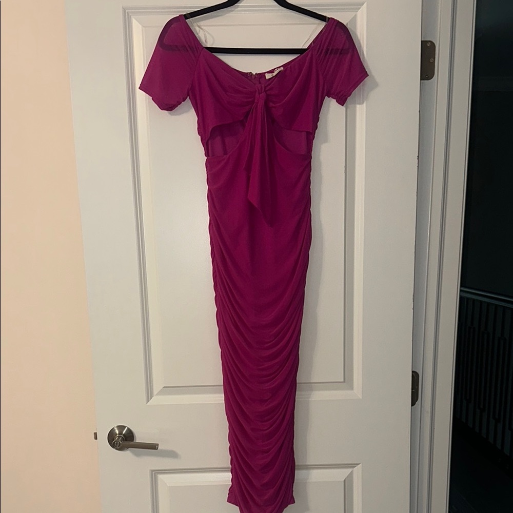 Elegant Pink Off-Shoulder Dress